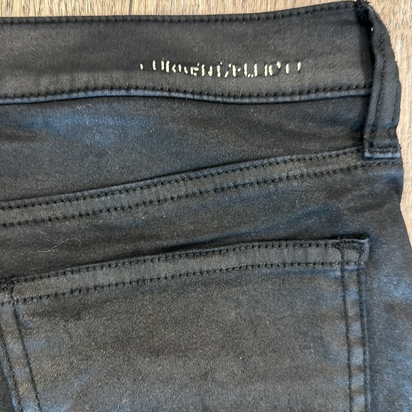 Current Elliot, the Soho zip stiletto, black coated, pant size 28 - Picture 6 of 6